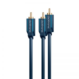 Kabel Audio Subwoofer RCA - 2xRCA CLICKTRONIC 3m.