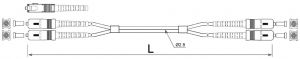 Patchcord światłowodowy LWL SC-SC OM2 DUPLEX 0.5m
