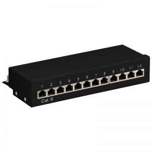 Patch panel STP Cat.6 !! Ekranowany 12-portowy