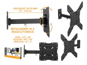 Uchwyt LCD82 LCD 23\-55\ regulowany z wysięgnikiem