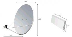 SelfSat H30D4 antena płaska - z LNB Quad