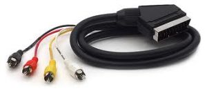 Kabel Euro-4*RCA okrągły, 1,2m
