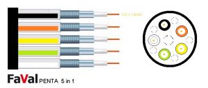 Koax-Kabel Faval Penta 5 in 1 /1mb./