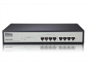 Switch PoE Netis 19\ 8-port (4x PoE) 100MB PE6108H