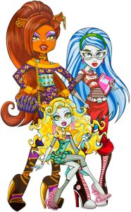 Nalepka na ścianę 86cm Monster High 3 postacie (2)
