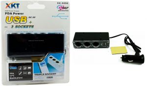 Rozdzielacz zapalniczki 1na 3 +USB