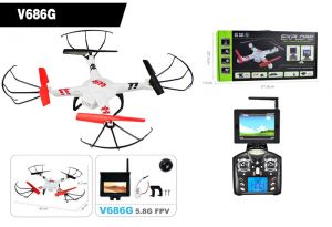 Quadrocopter V686G 2.4GHz kam HD FPV 5.8GHz 2GB WL